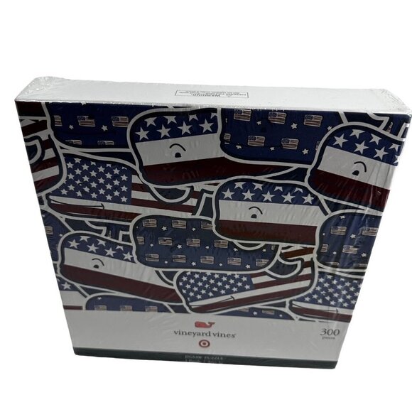 Vineyard Vines for Target 300 Piece Whale Red White Blue Nautical Puzzle New - Picture 1 of 8